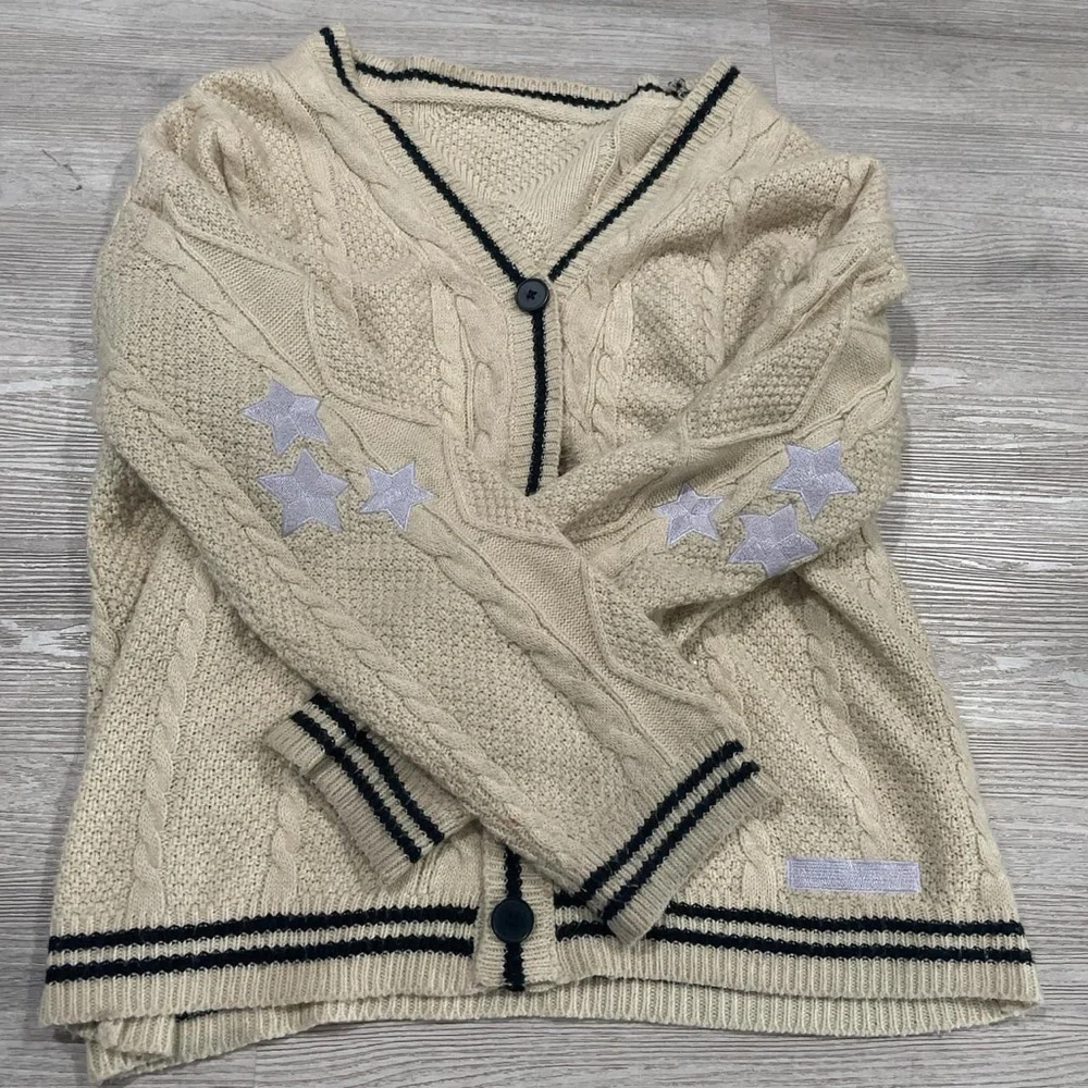 Taylor Swift Cream Cardigan with Star Details - Picture 3 of 3
